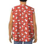 Christmas Snowman Pattern Print Sleeveless Baseball Jersey