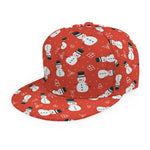 Christmas Snowman Pattern Print Snapback Cap