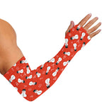 Christmas Snowman Pattern Print Sun Protection Arm Sleeves