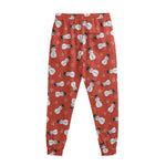 Christmas Snowman Pattern Print Sweatpants