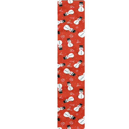 Christmas Snowman Pattern Print Table Runner