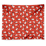 Christmas Snowman Pattern Print Tapestry