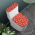 Christmas Snowman Pattern Print Toilet Lid And Tank Cover Set