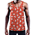 Christmas Snowman Pattern Print Men's Workout Tank Top