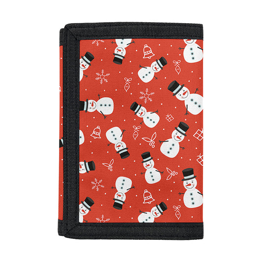 Christmas Snowman Pattern Print Trifold Wallet