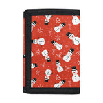 Christmas Snowman Pattern Print Trifold Wallet