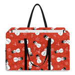 Christmas Snowman Pattern Print Utility Tote Bag
