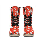 Christmas Snowman Pattern Print Winter Boots