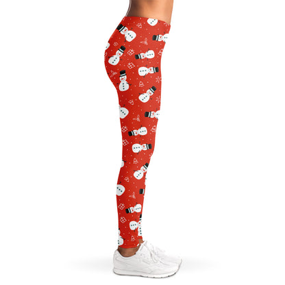 Christmas Snowman Pattern Print Women's Leggings