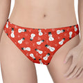 Christmas Snowman Pattern Print Women's Thong