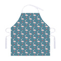 Christmas Snowy Flamingo Pattern Print Adjustable Apron