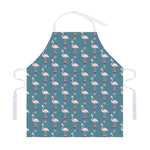 Christmas Snowy Flamingo Pattern Print Adjustable Apron
