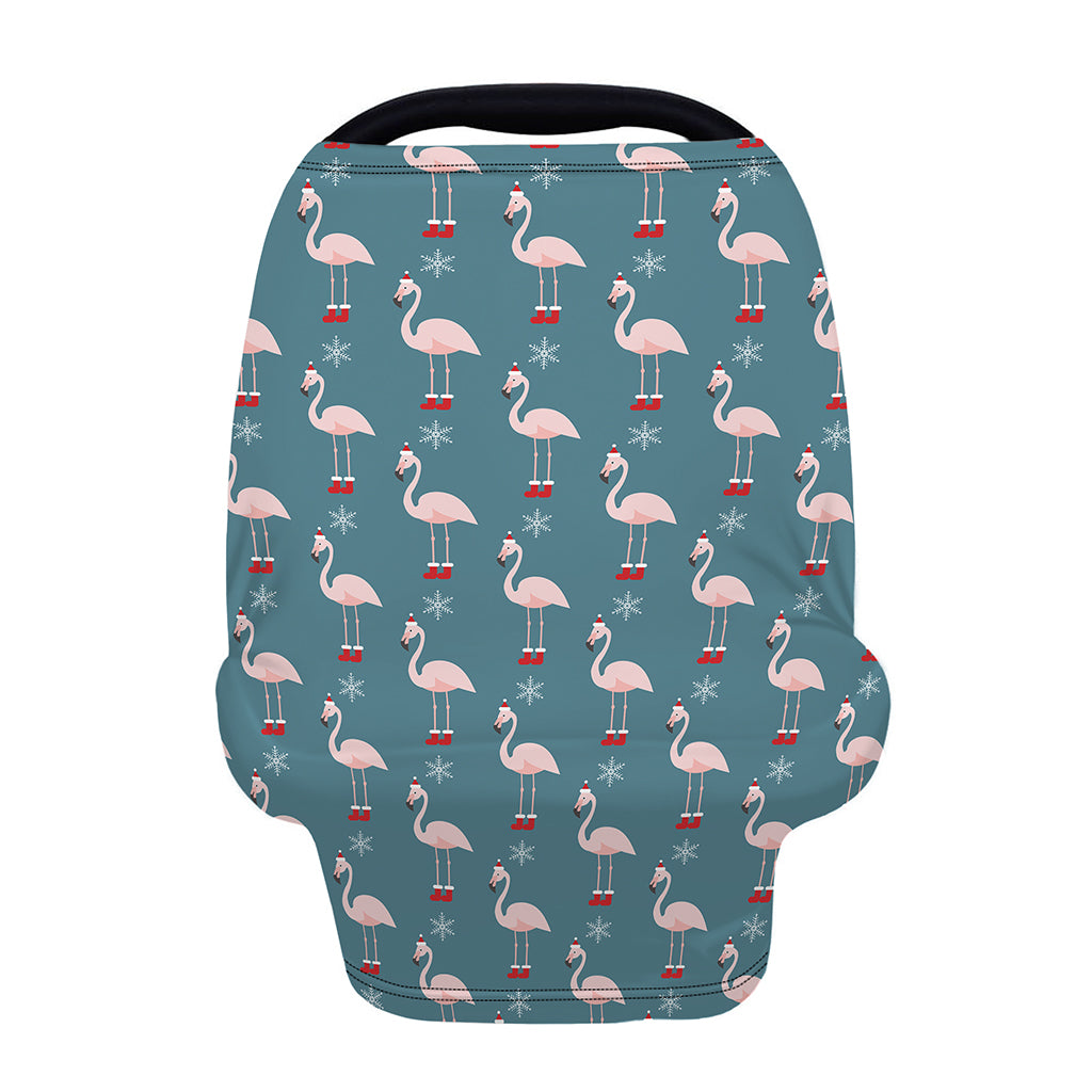 Christmas Snowy Flamingo Pattern Print Baby Seat Cover