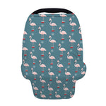 Christmas Snowy Flamingo Pattern Print Baby Seat Cover