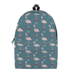Christmas Snowy Flamingo Pattern Print Backpack