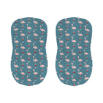 Christmas Snowy Flamingo Pattern Print Bar Stool Covers