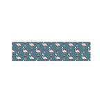 Christmas Snowy Flamingo Pattern Print Bed Runner