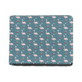 Christmas Snowy Flamingo Pattern Print Bifold Wallet