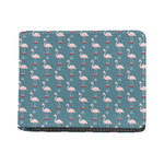 Christmas Snowy Flamingo Pattern Print Bifold Wallet