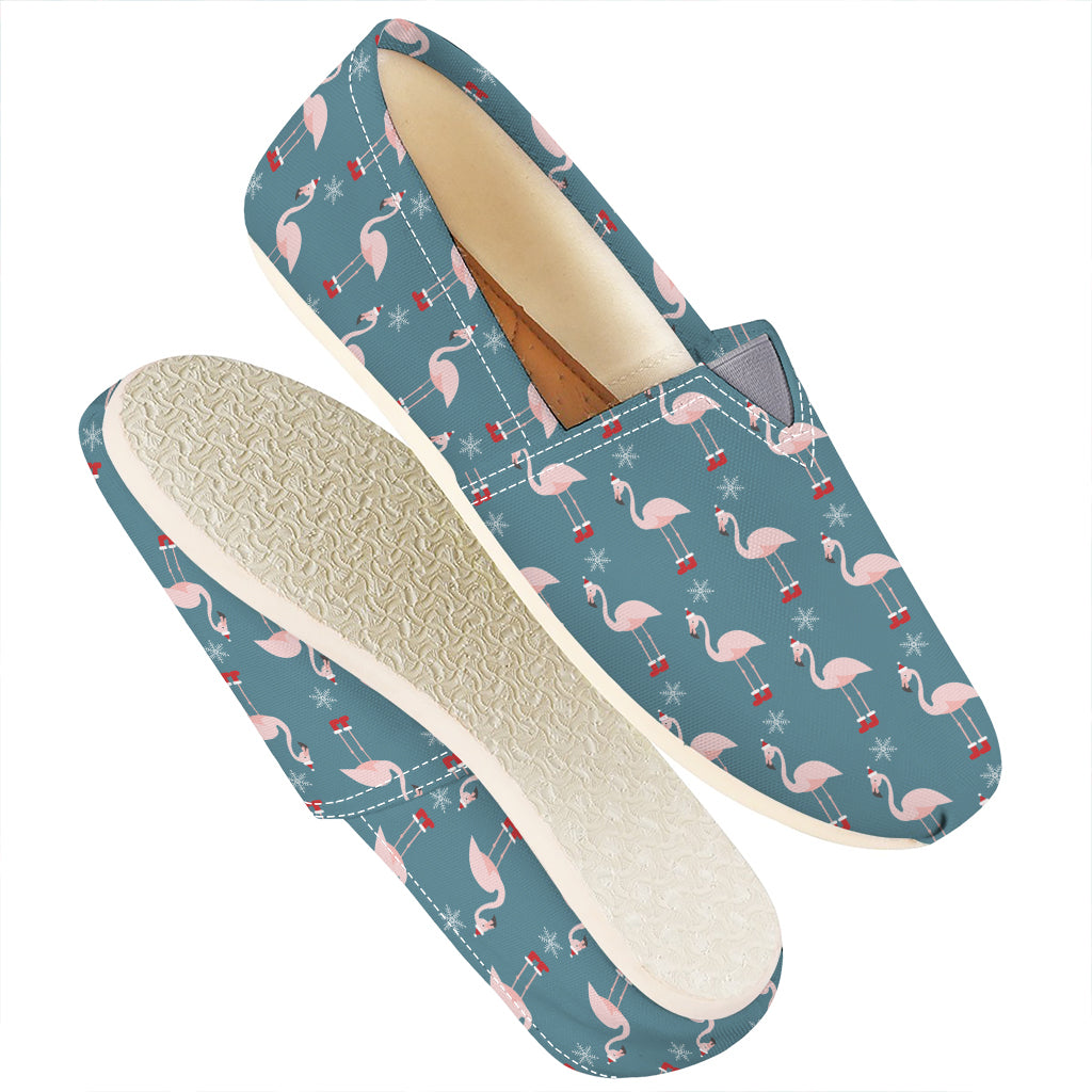 Christmas Snowy Flamingo Pattern Print Casual Shoes
