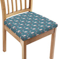 Christmas Snowy Flamingo Pattern Print Chair Cushion Cover