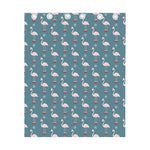 Christmas Snowy Flamingo Pattern Print Curtain