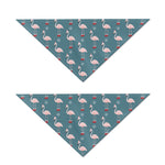 Christmas Snowy Flamingo Pattern Print Dog Bandana