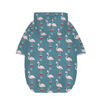 Christmas Snowy Flamingo Pattern Print Dog Zip Up Hoodie