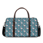Christmas Snowy Flamingo Pattern Print Duffle Bag