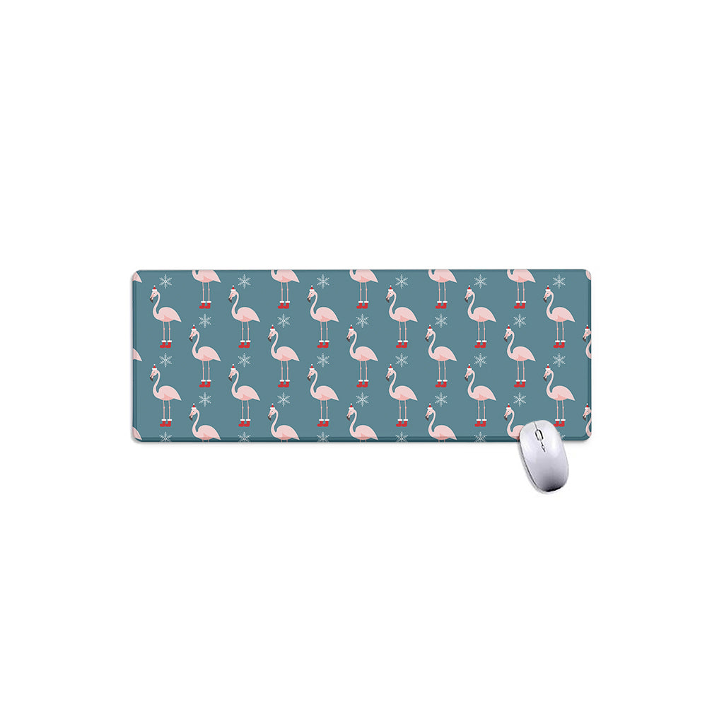 Christmas Snowy Flamingo Pattern Print Extended Mouse Pad