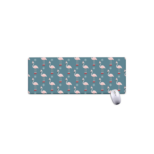 Christmas Snowy Flamingo Pattern Print Extended Mouse Pad