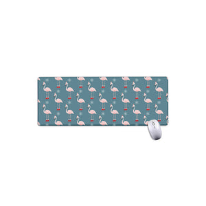 Christmas Snowy Flamingo Pattern Print Extended Mouse Pad