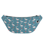 Christmas Snowy Flamingo Pattern Print Fanny Pack