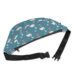 Christmas Snowy Flamingo Pattern Print Fanny Pack
