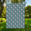 Christmas Snowy Flamingo Pattern Print Garden Flag