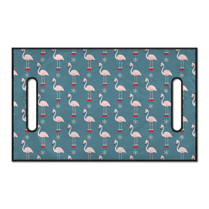 Christmas Snowy Flamingo Pattern Print Golf Cart Seat Cover