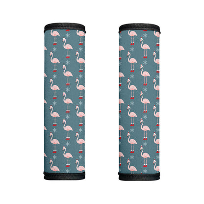 Christmas Snowy Flamingo Pattern Print Handle Covers