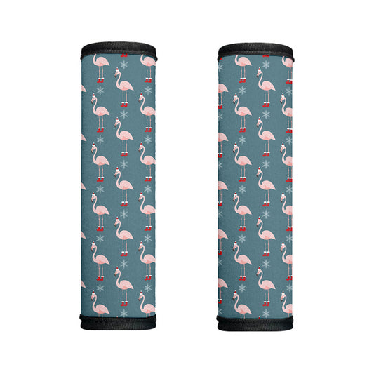 Christmas Snowy Flamingo Pattern Print Handle Covers