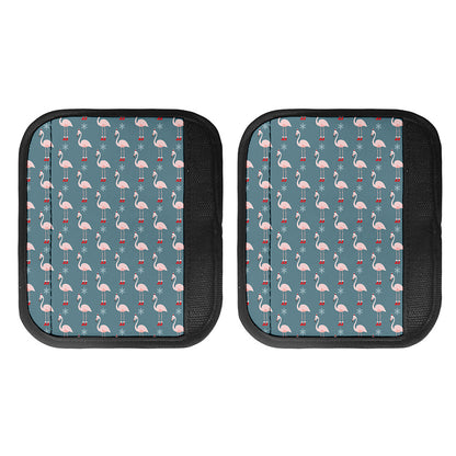 Christmas Snowy Flamingo Pattern Print Handle Covers