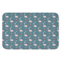 Christmas Snowy Flamingo Pattern Print Indoor Door Mat