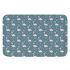 Christmas Snowy Flamingo Pattern Print Indoor Door Mat