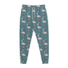 Christmas Snowy Flamingo Pattern Print Jogger Pants