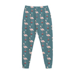 Christmas Snowy Flamingo Pattern Print Jogger Pants