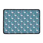 Christmas Snowy Flamingo Pattern Print Kitchen Mat
