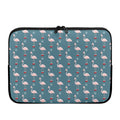 Christmas Snowy Flamingo Pattern Print Laptop Sleeve