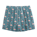 Christmas Snowy Flamingo Pattern Print Mesh Shorts