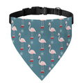 Christmas Snowy Flamingo Pattern Print Over The Collar Dog Bandana