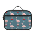 Christmas Snowy Flamingo Pattern Print Portable Lunch Bag