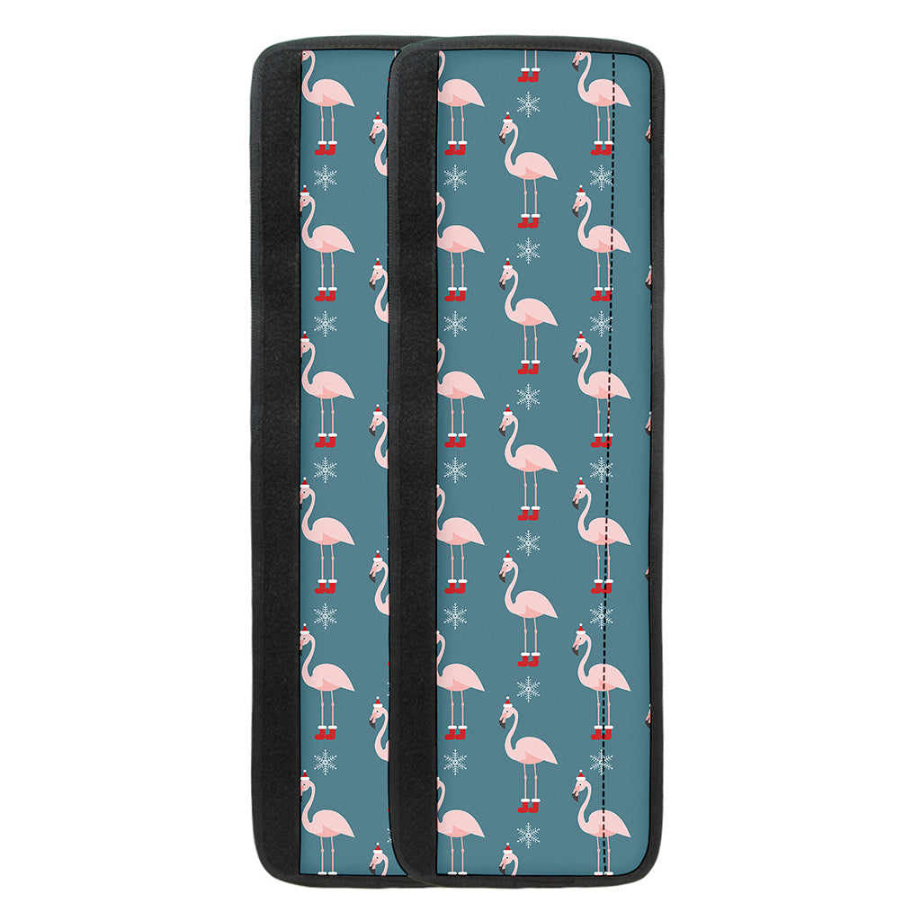 Christmas Snowy Flamingo Pattern Print Refrigerator Handle Covers