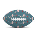 Christmas Snowy Flamingo Pattern Print Rugby Ball